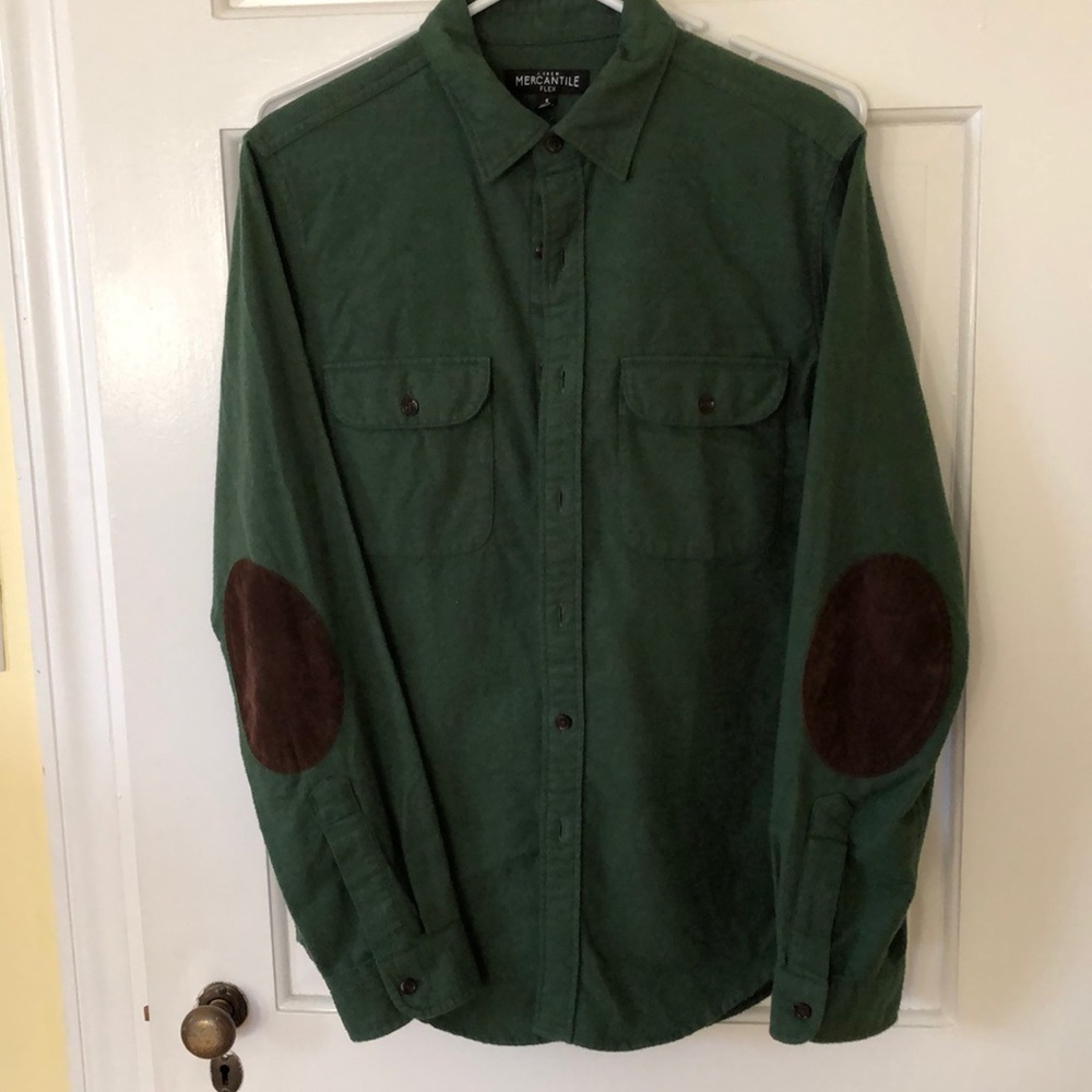 Green cotton flannel